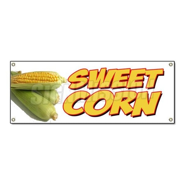 SWEET CORN BANNER SIGN farmers market stand cob farm just picked fresh